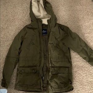 army green winter jacket